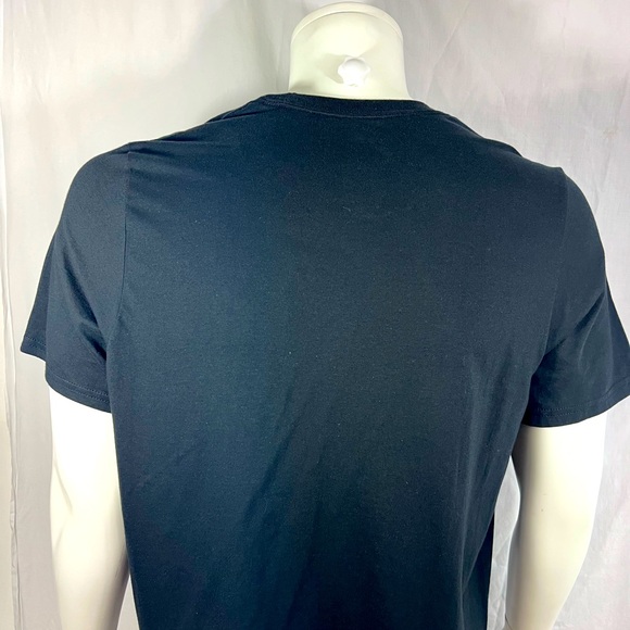 ADIDAS T-SHIRT, BLACK EXTRA LARGE SUZE, THREE STRIP STYLE, WHITE STRIPS - Picture 3 of 14